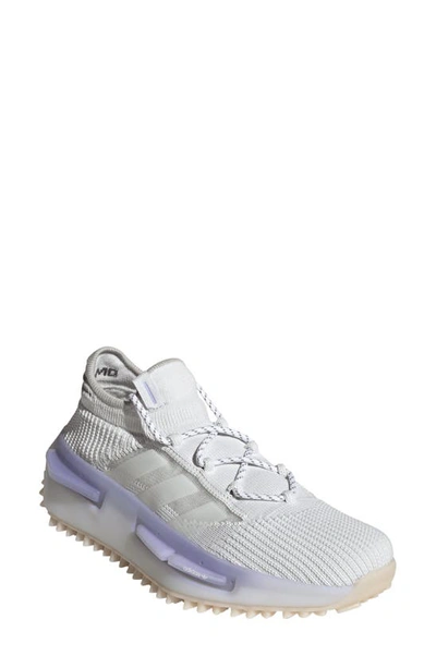 Adidas Originals Nmd_s1 Sneaker In White/ White/ Light Purple
