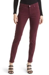 Ag 'the Prima' Cigarette Leg Skinny Jeans In Maroon Peak