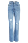 7 For All Mankind Easy Slim Distressed Jeans In Dream W/ Destroy2