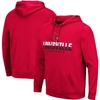 Colosseum Red Louisville Cardinals Lantern Pullover Hoodie In Red
