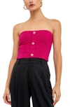 Endless Rose Strapless Crop Top In Berry