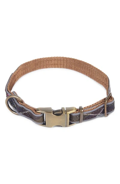 Barbour Reflective Tartan Dog Collar In Classic Tartan