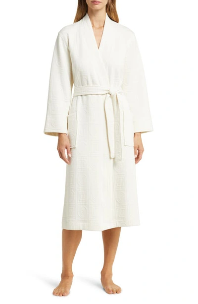 Natori Quilted Infinity Jacquard Dressing Gown In White