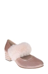 Vince Camuto Kids' Faux Fur Mary Jane Pump In Rose Gold