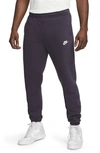 Nike Sportswear Club Fleece Sweatpants In Cave Purple/ White