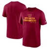 NIKE NIKE BURGUNDY WASHINGTON COMMANDERS LEGEND COMMUNITY PERFORMANCE T-SHIRT