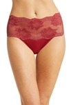 Wacoal Women's Light & Lacy Hi-cut Brief Underwear 879363 In Rhubarb