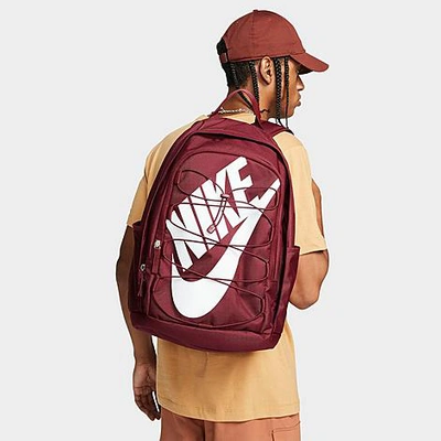 Nike Hayward Backpack (26l) 100% Polyester In Dark Beetroot/white