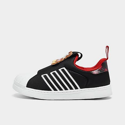 Adidas Originals Babies' Adidas Kids' Toddler Originals Superstar 360 Slip-on Casual Shoes Size 9.5 In Core Black/footwear White/red