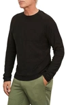 Vince Long Sleeve Pocket T-shirt In Black