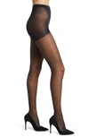 Nordstrom Age Defiance Sheer Control Top Tights In Black