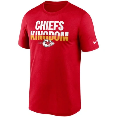 Nike Men's Red Kansas City Chiefs Legend Local Phrase Performance T-shirt