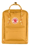 Fjall Raven Kånken Water Resistant Backpack In Ochre-confetti Pattern