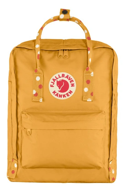 Fjall Raven Kånken Water Resistant Backpack In Ochre-confetti Pattern