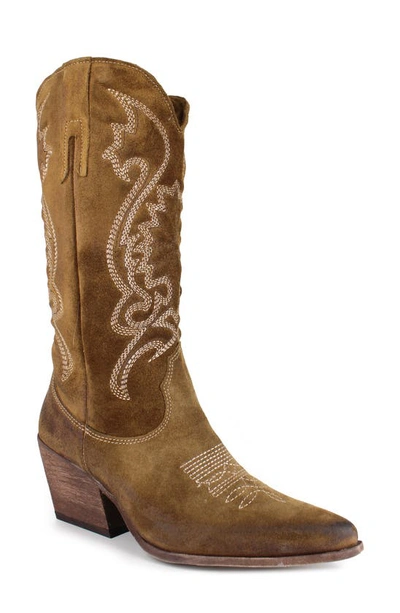 Zigi Rosary Western Boot In Light Brown