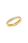 Crislu Princess Cut Cubic Zirconia Eternity Ring In Gold