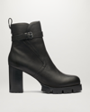 Belstaff Rebel Buckle Moto Ankle Boots In Black