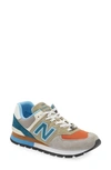 New Balance Men's 574 Rugged Low-top Sneakers In Grey/blue