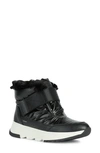 Geox Falena Amphibiox™ Faux Fur Lined Waterproof Boot In Black