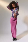 Urban Outfitters Uo Winona Crinkle Satin Maxi Skirt In Violet