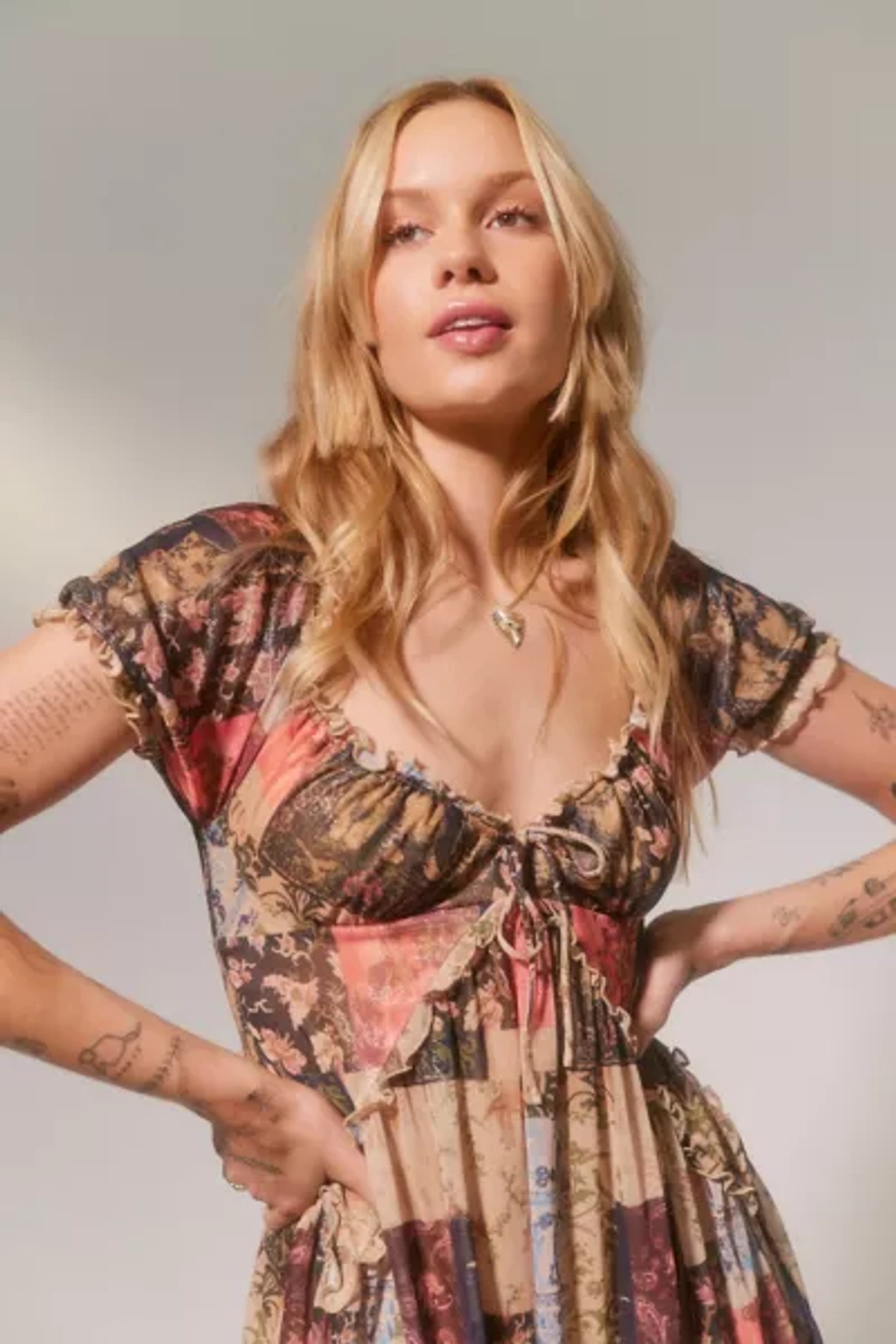 Urban Outfitters Uo Sammy Sparkle Mini Dress In Neutral Multi | ModeSens