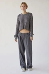 Urban Outfitters Uo Martina Low-rise Trouser Pant In Dark Grey