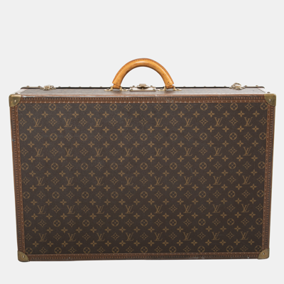 Pre-owned Louis Vuitton Monogram Canvas Alzer 70 Suitcase In Brown