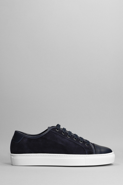 National Standard Edition 3 Suede & Leather Low Sneakers In Navy