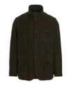 Barbour Classic Bedale Waxed Cotton Jacket In Verde