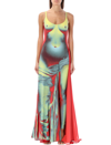 Y/project Yellow Jean Paul Gaultier Edition Maxi Dress In Yellow Red Blue