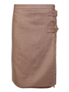 Burberry Pleated Skirt In Beige