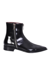 DOLCE & GABBANA LEATHER ZIP ANKLE BOOTS