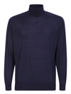 COLOMBO BLUE SILK AND CASHMERE jumper