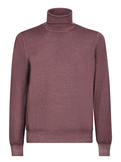 LARDINI BORDEAUX WOOL PULLOVER