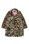DSQUARED2 COAT WITH FAUX FUR PRINT