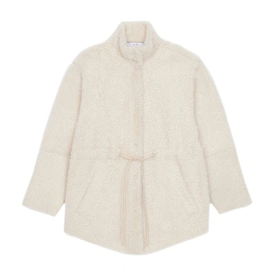 Iro Arvid Shearling Jacket In Natural White