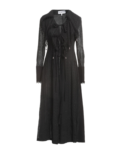 Loewe Overcoats In Black