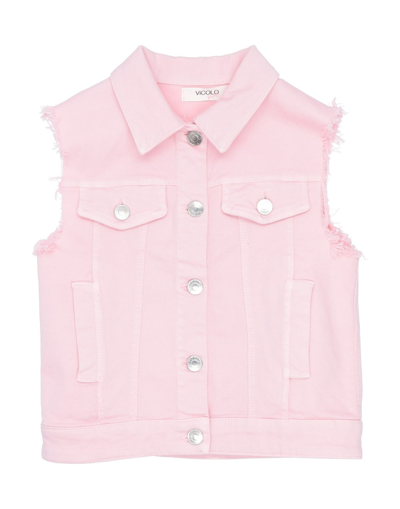Vicolo Kids' Denim Outerwear In Pink