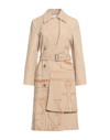 JW ANDERSON JW ANDERSON WOMAN OVERCOAT & TRENCH COAT BEIGE SIZE 4 COTTON, POLYAMIDE