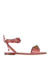 Valentino Garavani Sandals In Pastel Pink