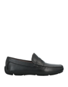 Ferragamo Newton Leather Moccasins In Black
