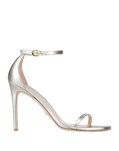 Stuart Weitzman Sandals In Platinum