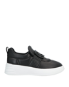 Hogan Black Tech Fabric Sneakers In Black