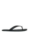 Maison Margiela Green Patent Tabi Flip Flops In Black