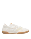 TOM FORD TOM FORD MAN SNEAKERS WHITE SIZE 10 CALFSKIN, POLYAMIDE