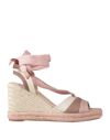 MTNG MTNG WOMAN ESPADRILLES PINK SIZE 8 SOFT LEATHER