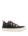 Marcelo Burlon County Of Milan Leather Ticinella Low Top Sneakers With Maxi Strings In Black