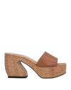 Si Rossi By Sergio Rossi Woman Mules & Clogs Tan Size 11 Soft Leather In Beige