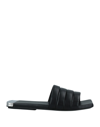 Marsèll Strappy Flat Leather Sandals In Black
