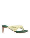 Jacquemus Toe Strap Sandals In Light Green